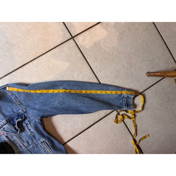 Levis Denim Jean Jacket 1980s Acid Wash 36R Small - Picture 7 of 9